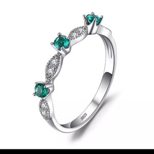 Emerald 925 pure STERLING silver